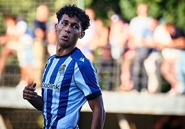 Eloy Nebreda, cubano nacido en Hendaia que milita en la Real Sociedad 'C'