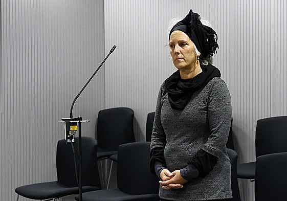 La exjefa de ETA Ainhoa Mujika Goñi durante el juicio celebrado este jueves en la Audiencia Nacional.