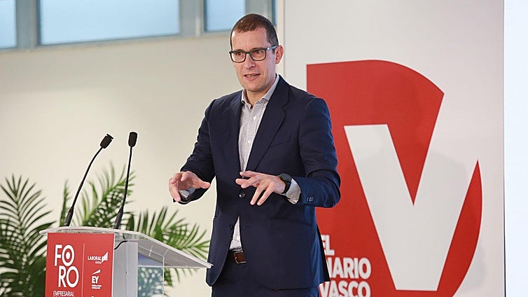 Horacio Morell, presidente de IBM en España, durante su intervención en el XIX Foro Empresarial de Gipuzkoa, organizado por El Diario Vasco, Laboral Kutxa y EY.