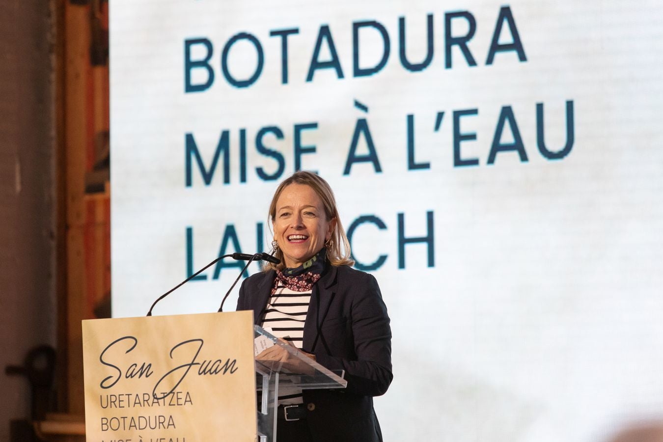 Amplia representación institucional en la botadura de la nao San Juan