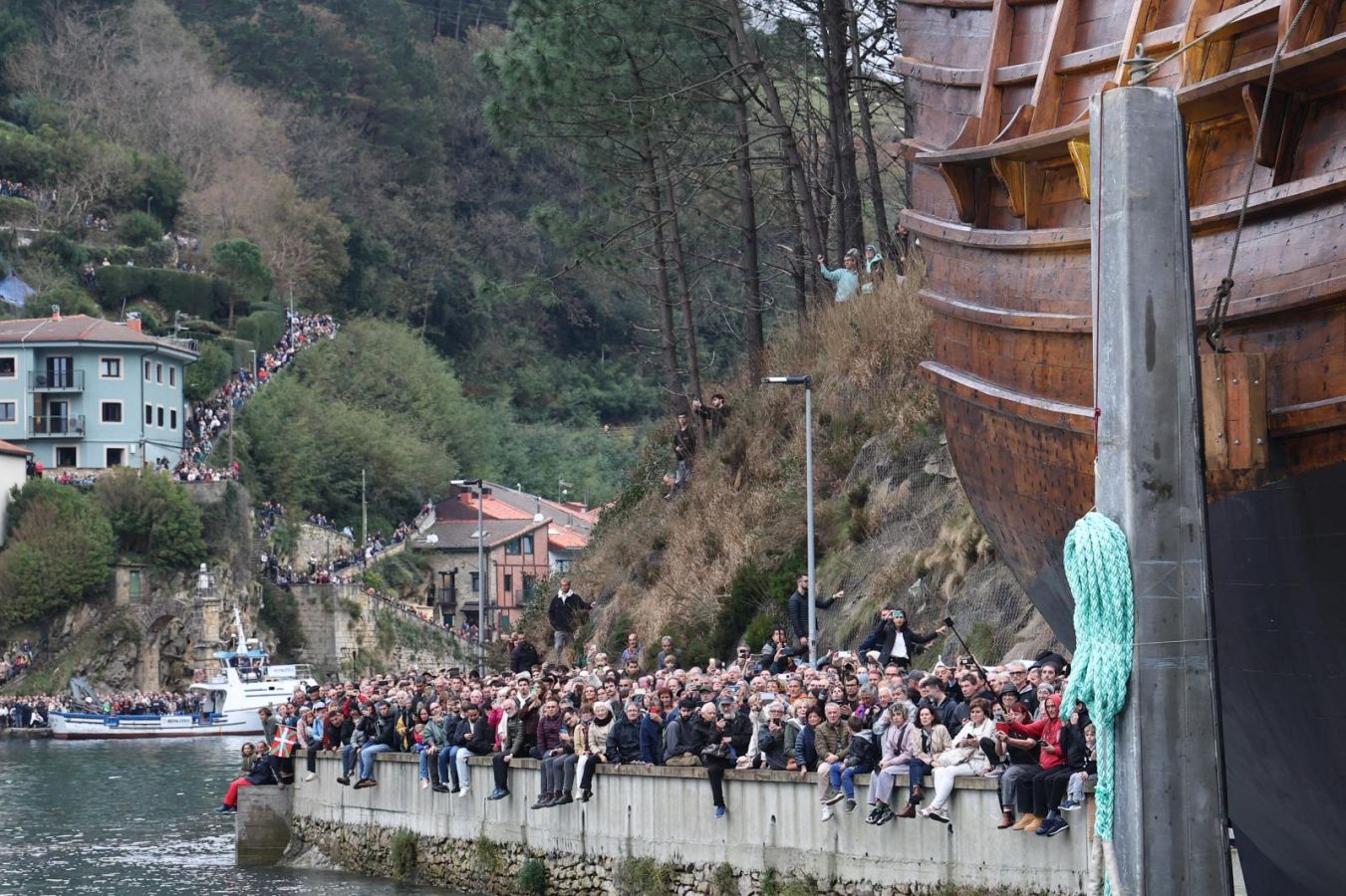 Máxima expectación ante la botadura de la nao San Juan