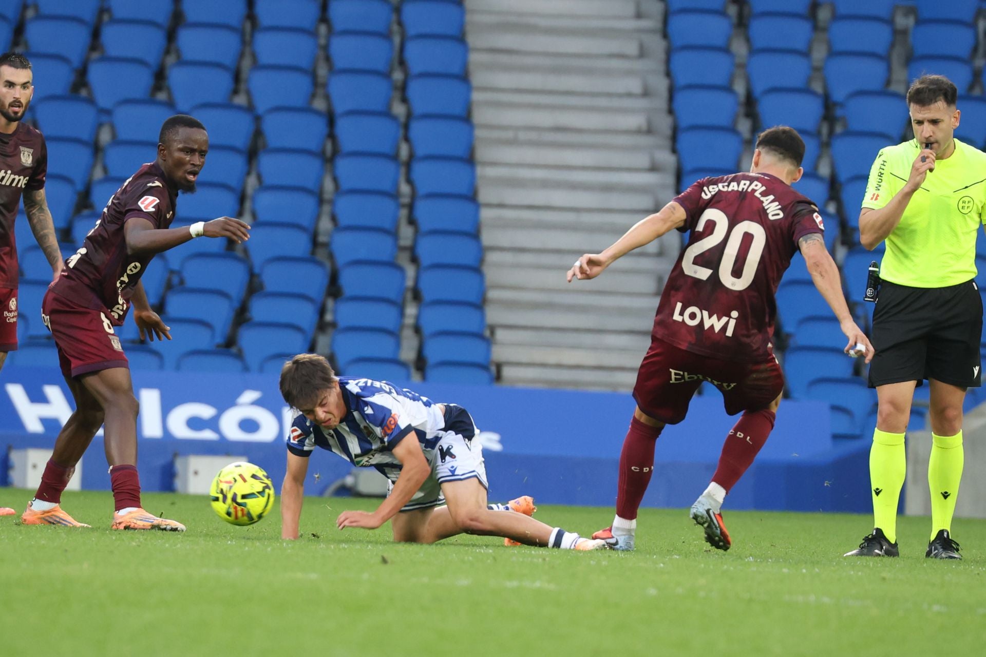Dani Díaz llena de alegría Anoeta en el 98&#039; tras otra lección de competitivdad del Sanse
