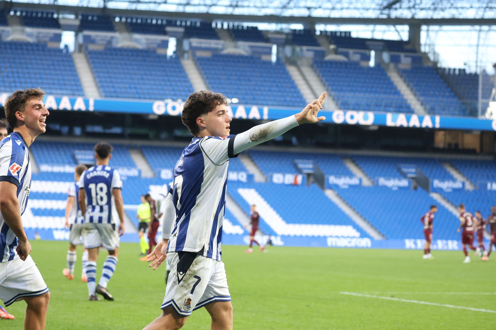 Dani Díaz llena de alegría Anoeta en el 98&#039; tras otra lección de competitivdad del Sanse