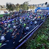 Una instantánea de la salida en Behobia