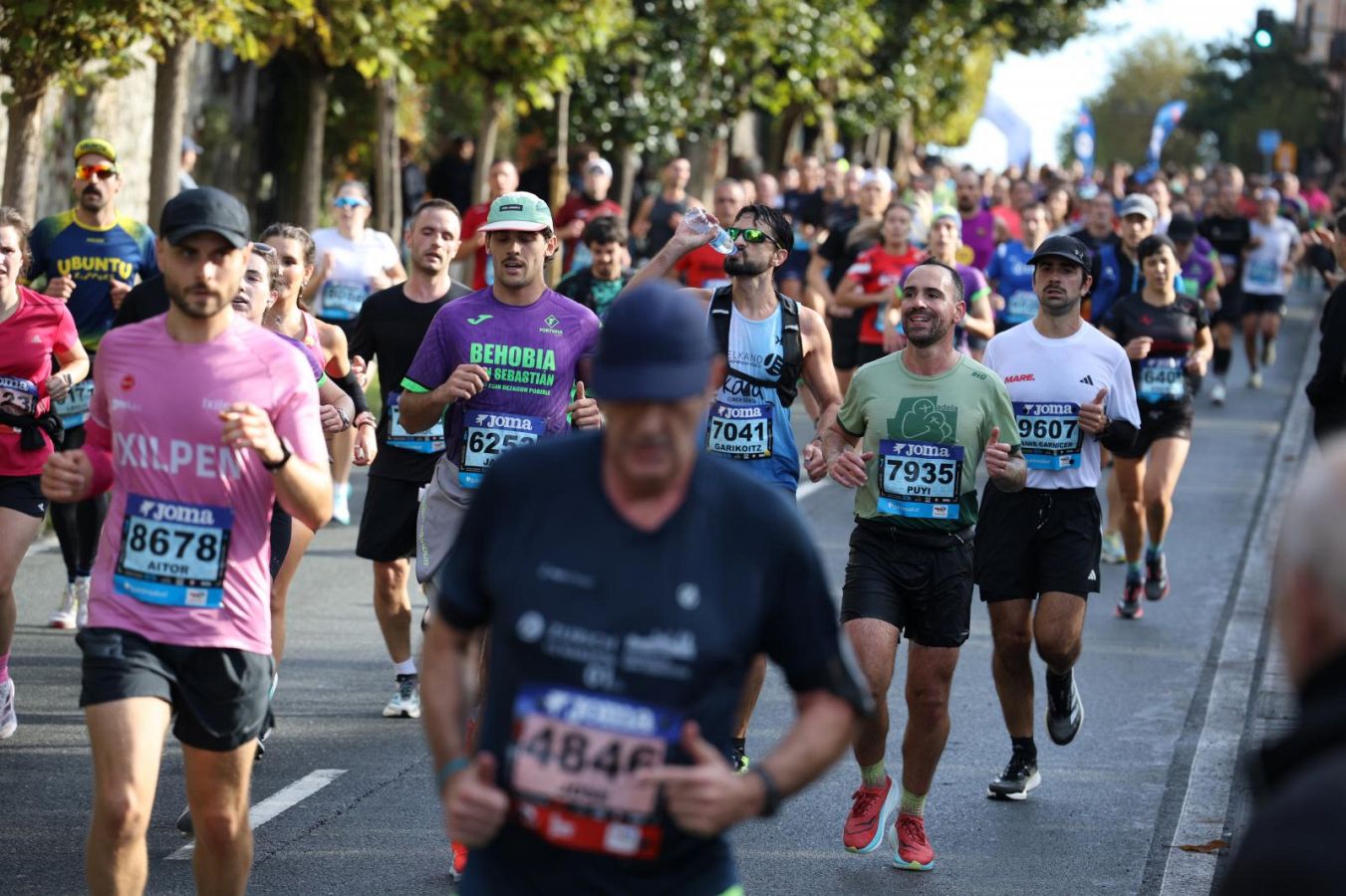 Las imágenes del Alto de Miracruz, punto clave en la Behobia - San Sebastián