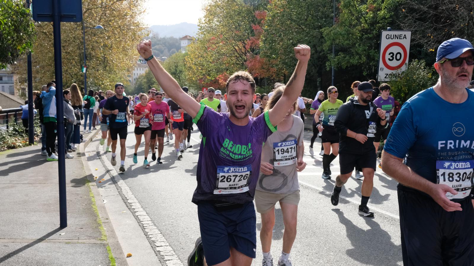 La Behobia - San Sebastián 2025 a su paso por Errenteria