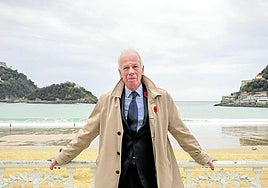 Stéphane Dion, el pasado viernes, en el Paseo de La Concha de San Sebastián.
