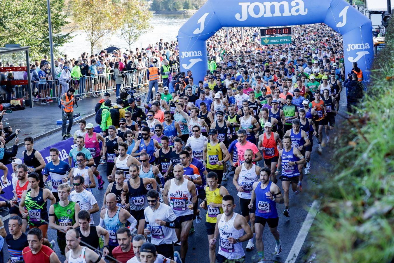 Las salida de la Behobia - San Sebastián, en imágenes