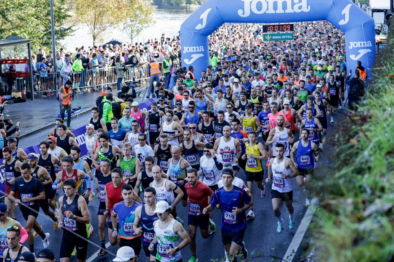 Las salida de la Behobia - San Sebastián, en imágenes
