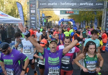 Cámara de meta con la llegada de todos los participantes