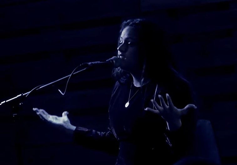 Rosalía, durante su actuación en el Dabadaba en 2017.