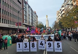 Manifestación por el SMI vasco en Bilbao