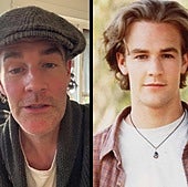 El actor James van der Beek en la actualidad y durante la serie 'Dawson crece'.