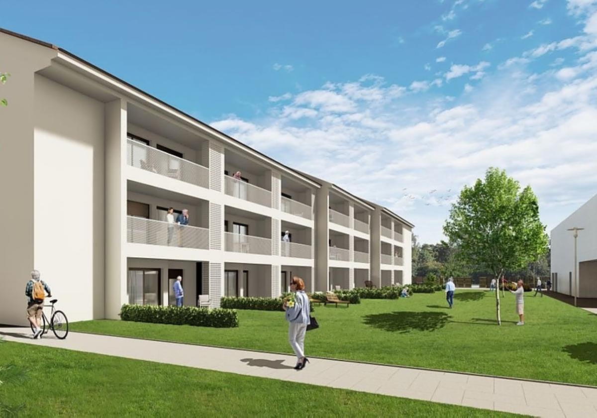 Viviendas proyectadas por la asociación Lagungarri en Murgia.