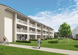 Viviendas proyectadas por la asociación Lagungarri en Murgia.