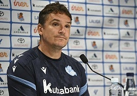 Jon Ansotegi, en una comparecencia en Zubieta.