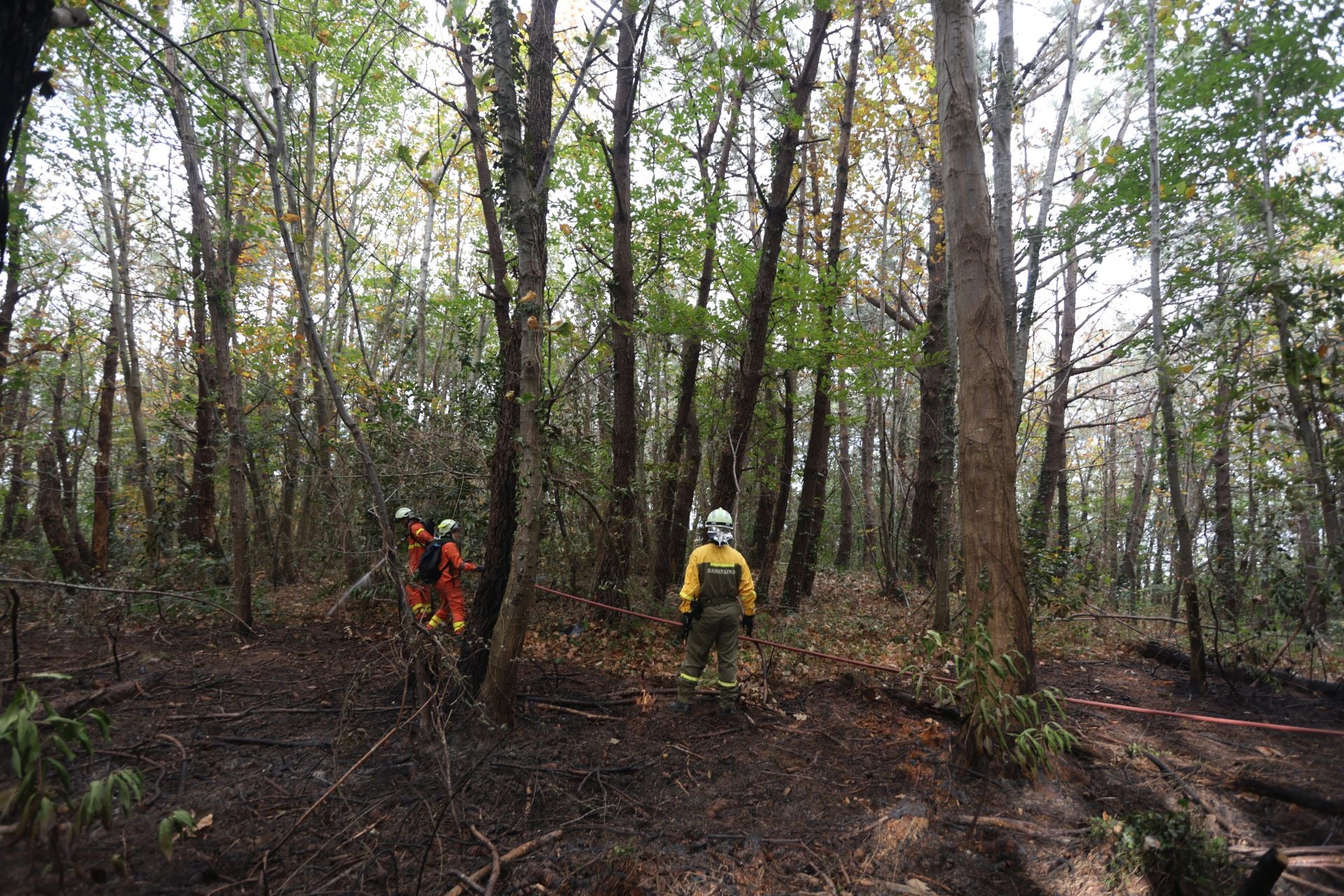 Incendio en el faro de Higuer