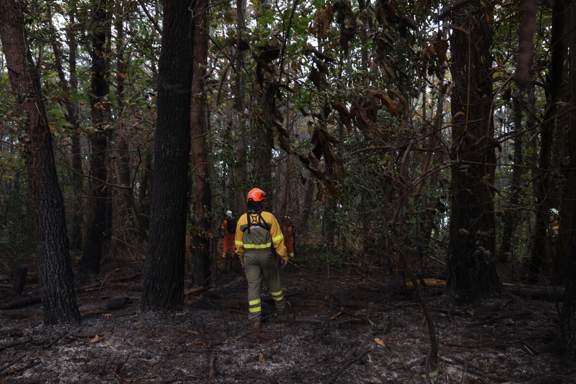 Incendio en el faro de Higuer