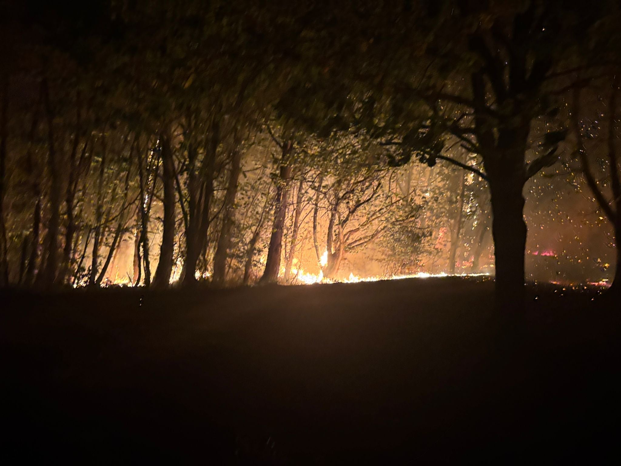 Incendio en el faro de Higuer