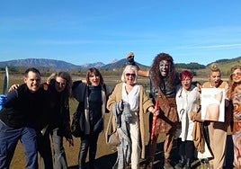 Grabación de un anterior spot navideño en Urkulu con Kepa Errasti.