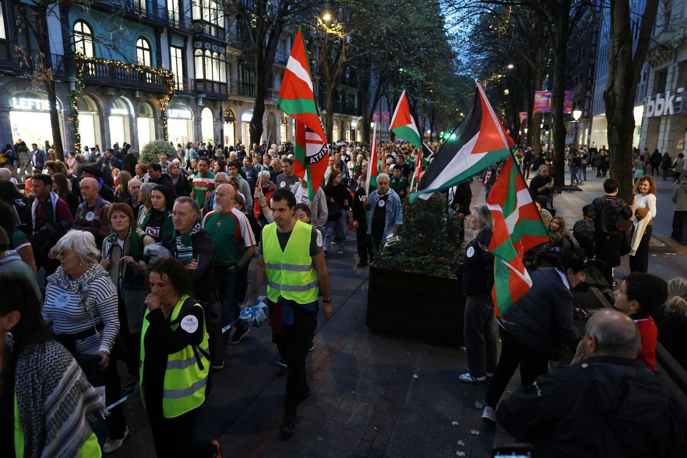 Las imágenes de las manifestaciones de Bilbao