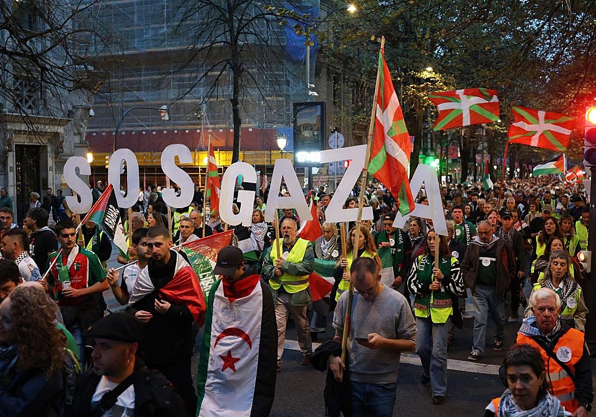 Las imágenes de las manifestaciones de Bilbao