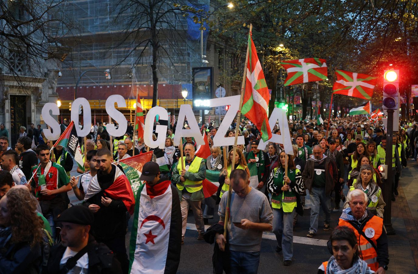 Las imágenes de las manifestaciones de Bilbao