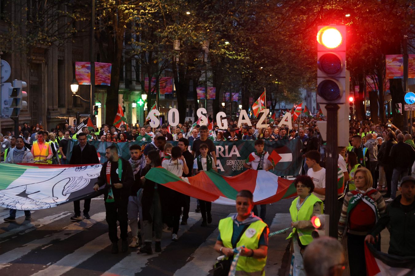 Las imágenes de las manifestaciones de Bilbao