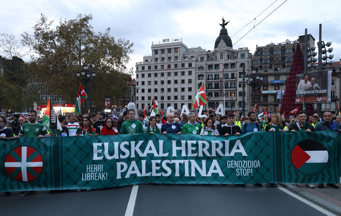 Las imágenes de las manifestaciones de Bilbao