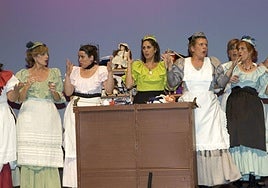 Un momento de la representación de la zarzuela La Gran Vía llevada a escena en el Amaia antzokia en 2010.