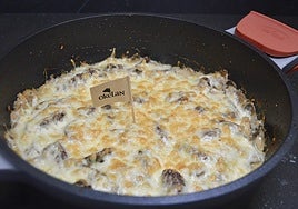 Receta de cazuela de solomillo gratinado