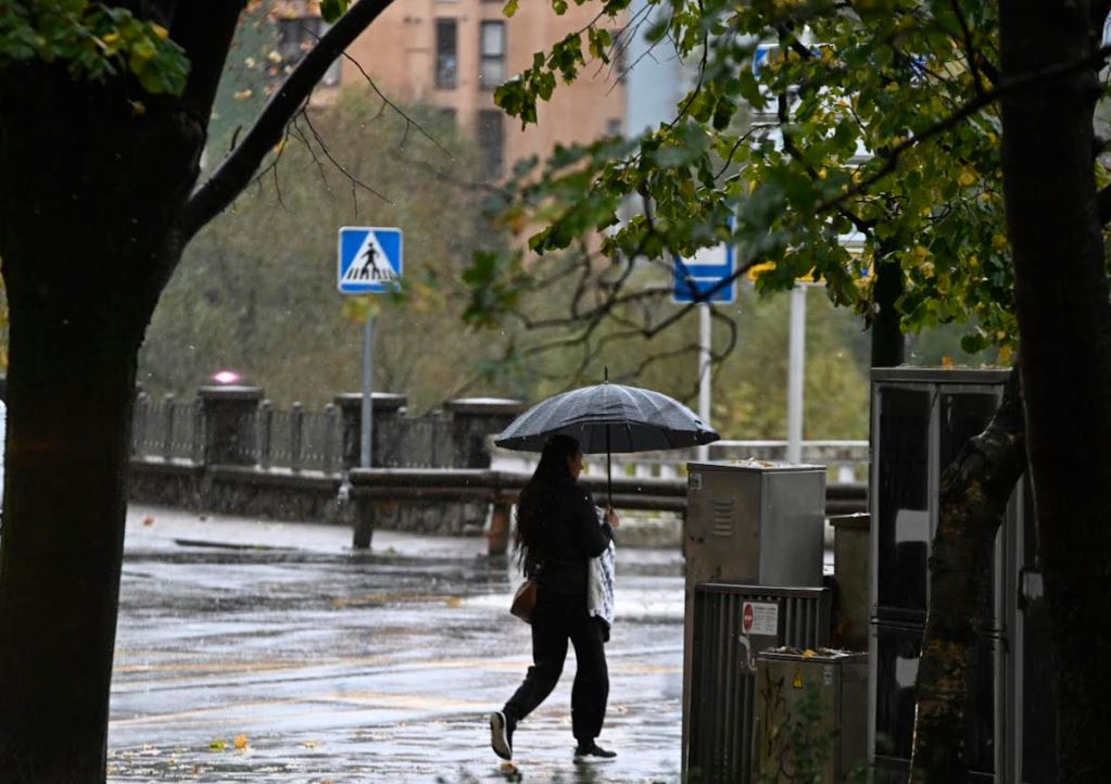 La nieve se suma a los chubascos por la masa de aire ártico en Gipuzkoa