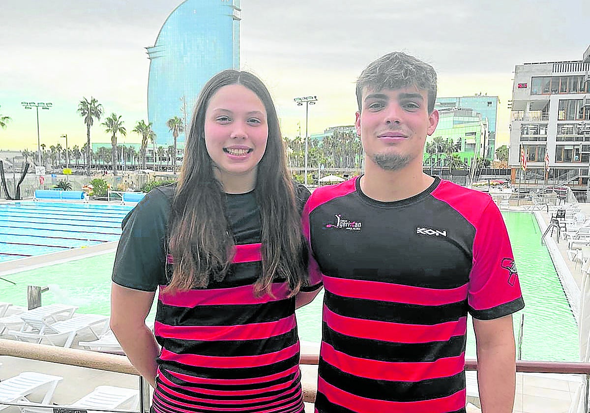 Paula e Iker Calvo representaron al club eibarrés en el Campeonato Nacional en Barcelona.
