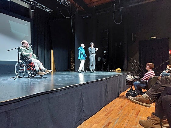 El actor de Zumaia durante la cita que ha tenido lugar en Biteri esta semana.