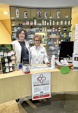 Las farmacias Garrido y Pascual han colaborado en la campana de Cáritas Goierri.