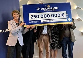 Los ganadores del bote de 250 millones de euros del Euromillones.
