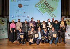 Premiados en el concurso sidrero de Sagardo Forum.