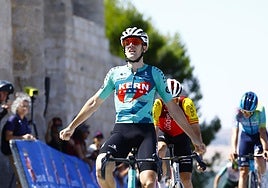 Haimar Etxeberria, el día que ganó en la Vuelta a Castilla y León.