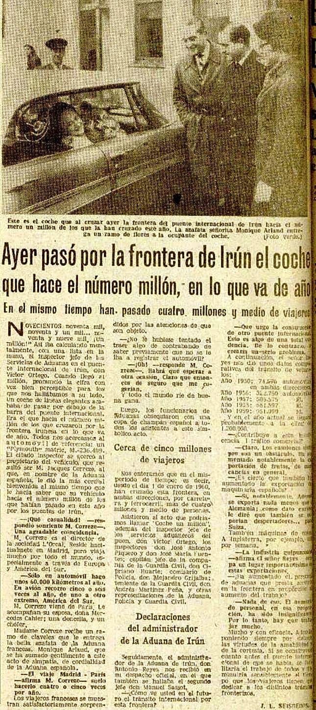 Artículo completo que pudo leerse el 29 de noviembre de 1960.