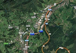 Dos heridos en un accidente de chapa en la N-I en Villabona