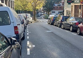 Plazas de aparcamiento reservadas para los residentes en Trintxerpe.