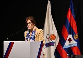 Amaia Gorostiza, en la junta de accionistas del miércoles.