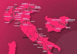 El recorrido completo del Giro, que arranca en Bulgaria