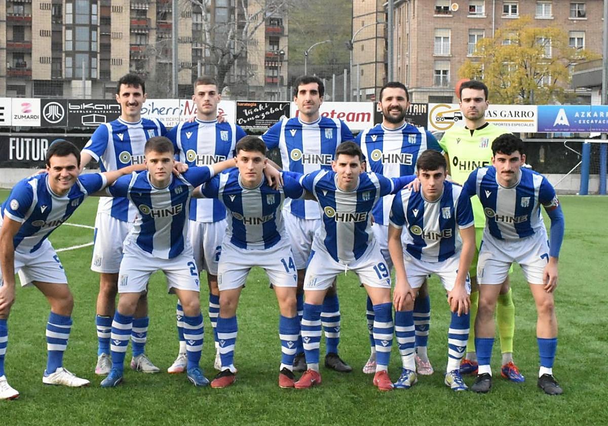 El once beasaindarra elegido por Arruabarrena para medirse al Alfaro el pasado sábado en el Loinaz.