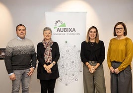 Iker Aldazabal, Lurdes Ubetagoyena, Marijo Moreno y Miren Muñagorri.