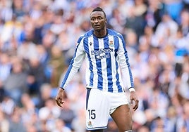 Sadiq, en el partido contra el Villarreal