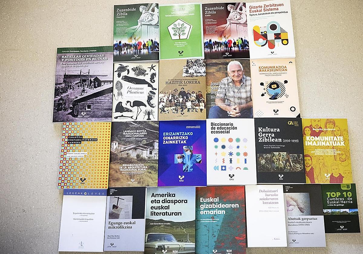Euskarazko edo euskal kulturari lotutako 40 lan berri eramango ditu EHUk
