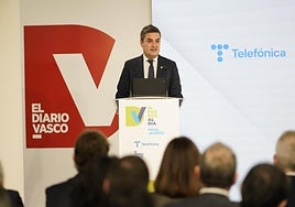El consejero de Industria del Gobierno Vasco, Mikel Jauregi, participa en el foro Gipuzkoa al Día en DV Gunea.