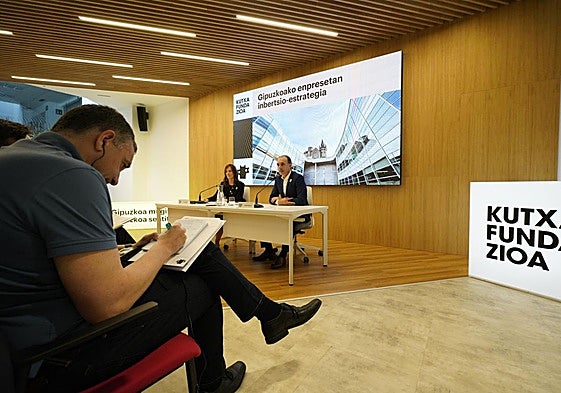 Comparecencia de Kutxa Fundazioa, con su director general, Ander Aizpurua, en un acto sobre inversión empresarial en Gipuzkoa.