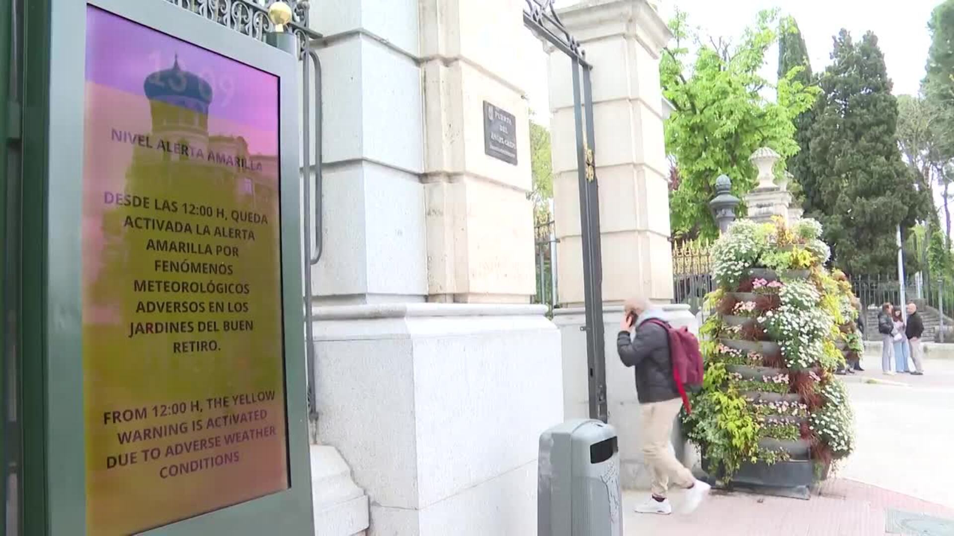 Restringidas varias zonas del Retiro este Viernes Santo por la alerta amarilla